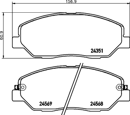 NF PARTS stabdžių trinkelių rinkinys, diskinis stabdys NF0012371